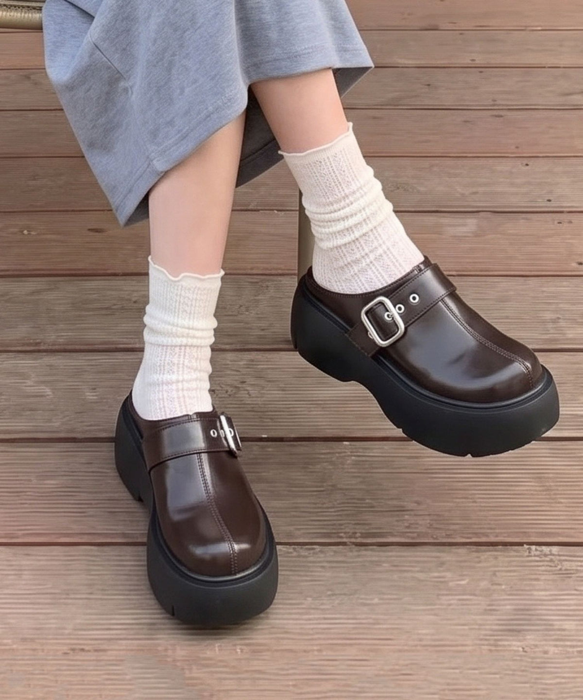 aimoha/厚底バックルデザインサボ