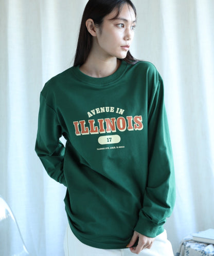 aimoha/カレッジロゴ長袖Tシャツ