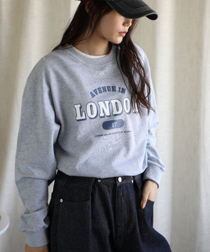 aimoha/カレッジロゴ長袖Tシャツ