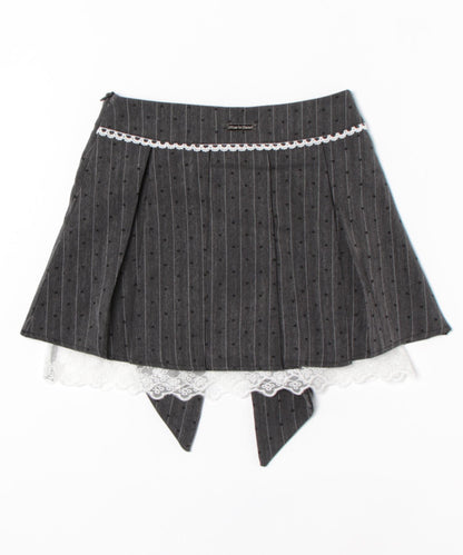 【Jasmine】バックリボンプリーツミニスカート