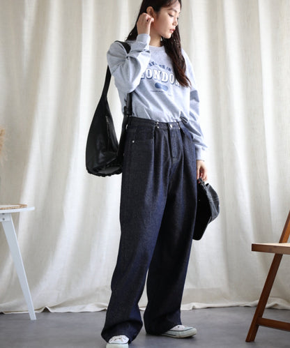 aimoha/カレッジロゴ長袖Tシャツ