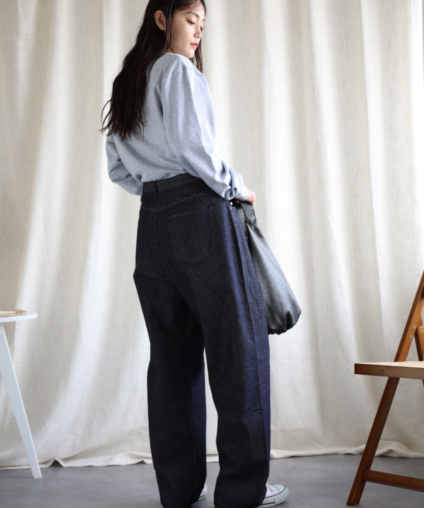 aimoha/カレッジロゴ長袖Tシャツ