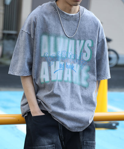 HOOK -original-　INSOMNIA　ウォッシュ加工ヴィンテージ風 ビッグTEE