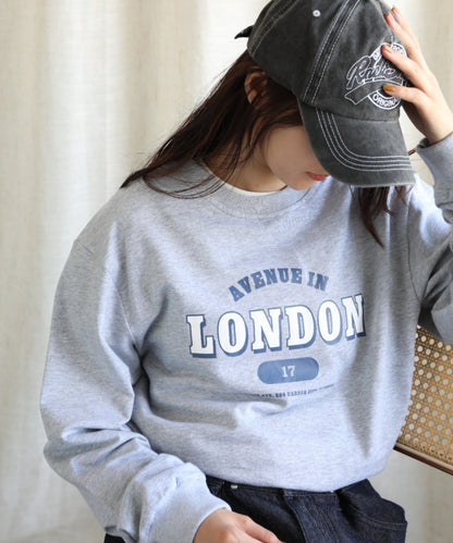 aimoha/カレッジロゴ長袖Tシャツ