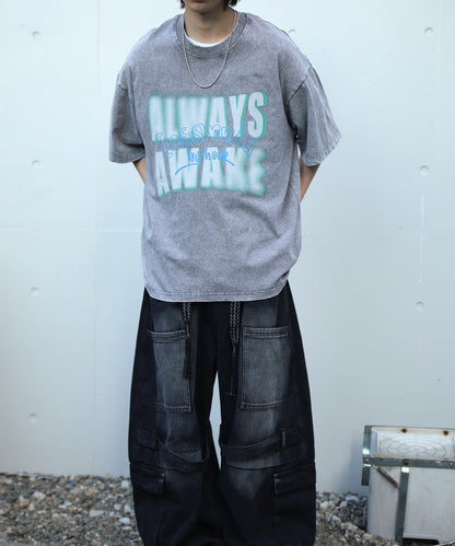 HOOK -original-　INSOMNIA　ウォッシュ加工ヴィンテージ風 ビッグTEE