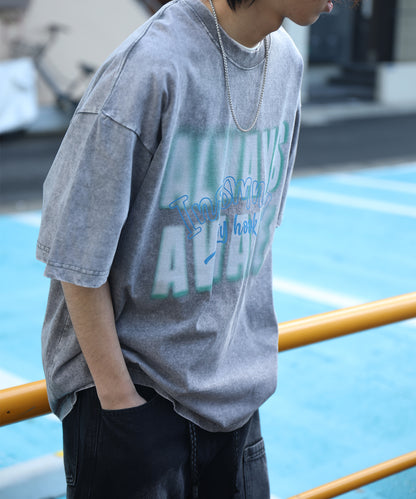 HOOK -original-　INSOMNIA　ウォッシュ加工ヴィンテージ風 ビッグTEE