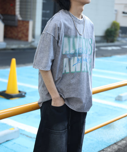 HOOK -original-　INSOMNIA　ウォッシュ加工ヴィンテージ風 ビッグTEE