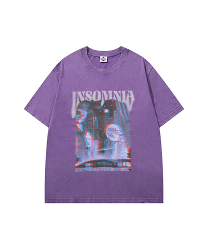 HOOK -original-　INSOMNIA　ウォッシュ加工ヴィンテージ風 ビッグTEE