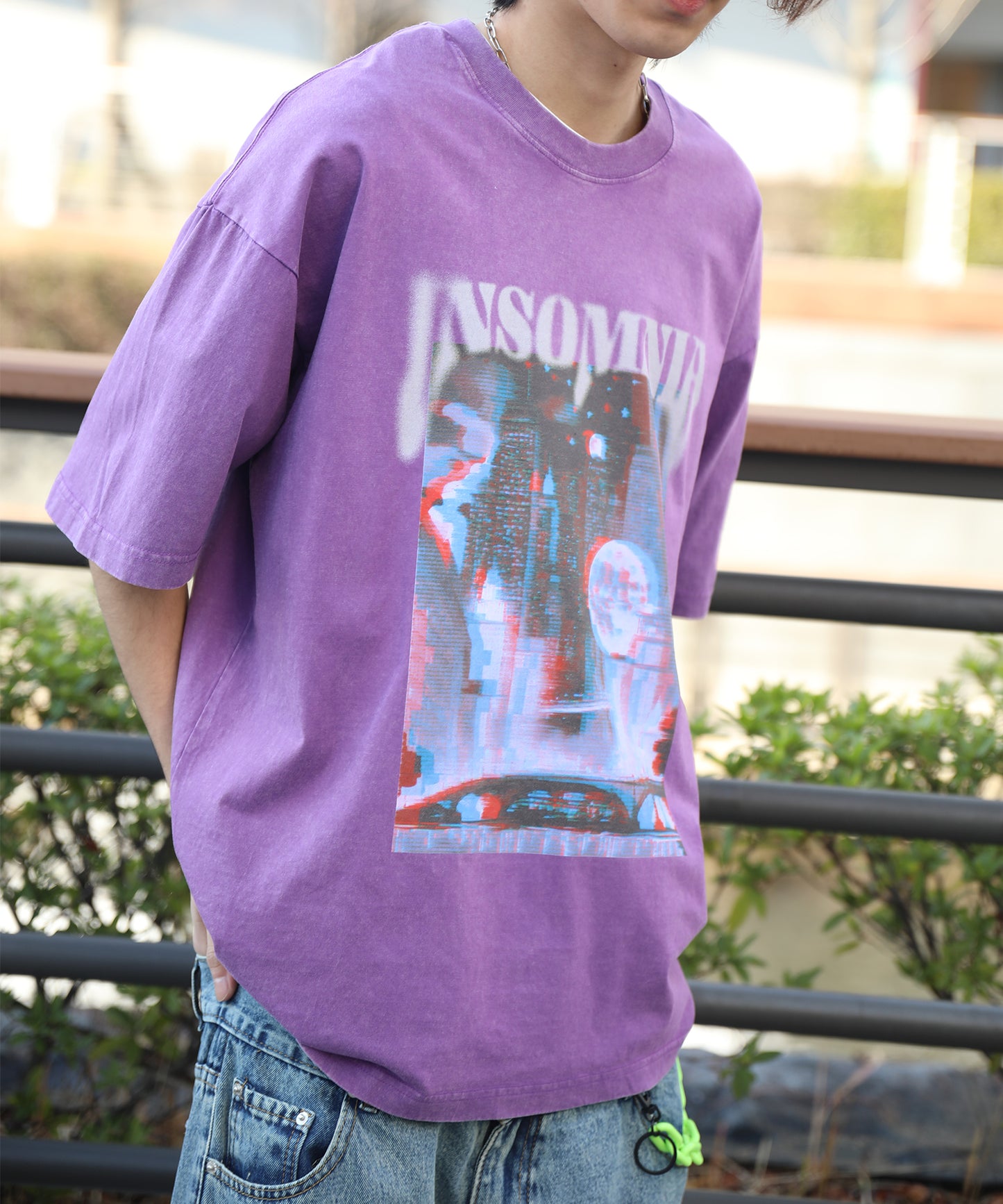 HOOK -original-　INSOMNIA　ウォッシュ加工ヴィンテージ風 ビッグTEE