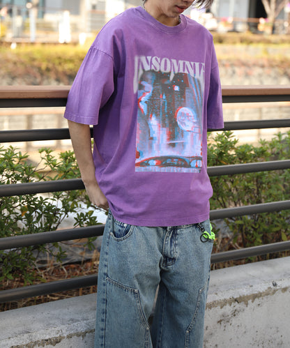 HOOK -original-　INSOMNIA　ウォッシュ加工ヴィンテージ風 ビッグTEE