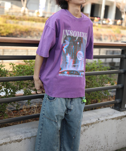 HOOK -original-　INSOMNIA　ウォッシュ加工ヴィンテージ風 ビッグTEE