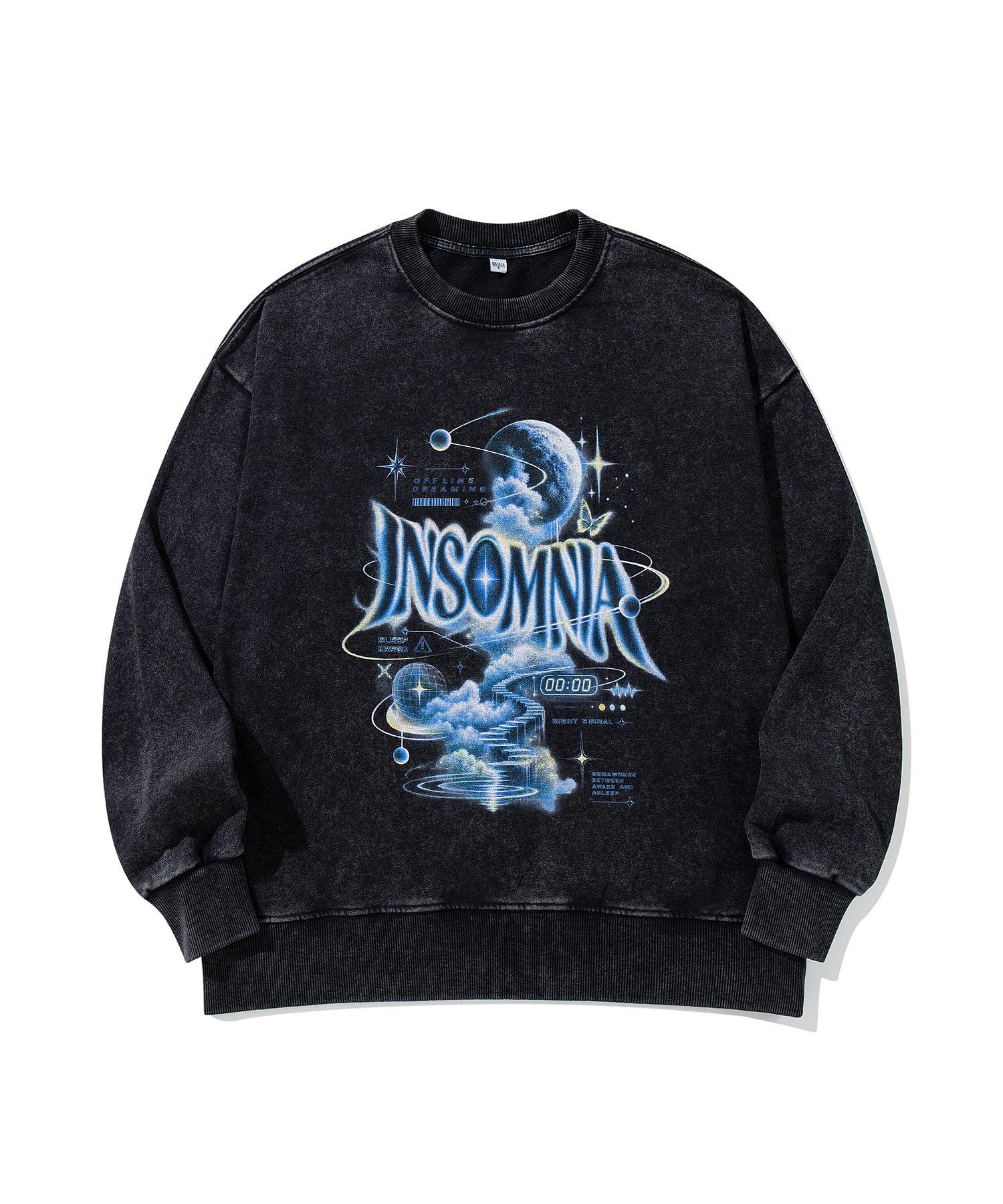 HOOK -original- INSOMNIA Assorted Space Graphic Oversized Sweatshirt