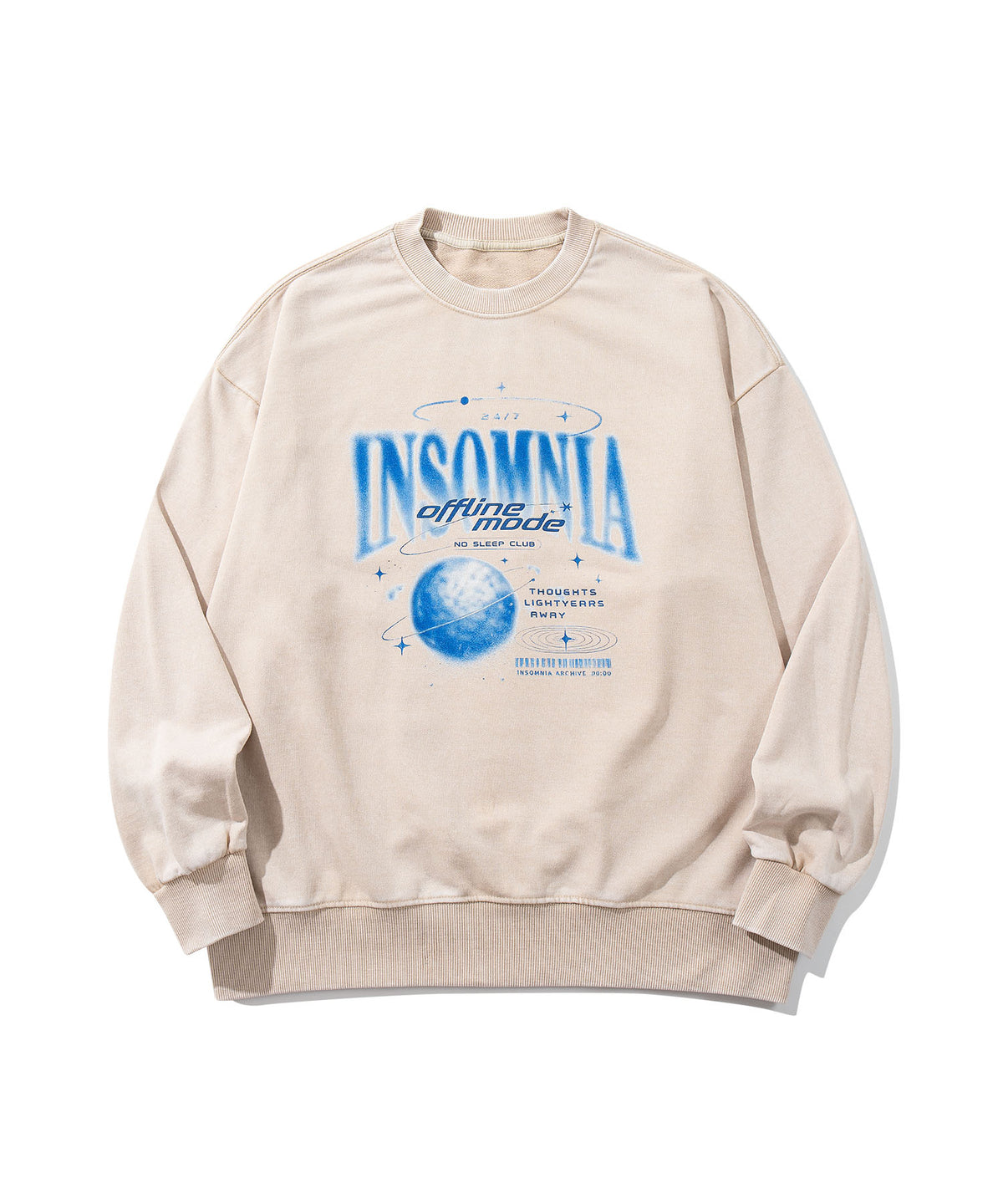 HOOK -original- INSOMINIA アソートスペースグラフィックオーバーサイズスウェット
