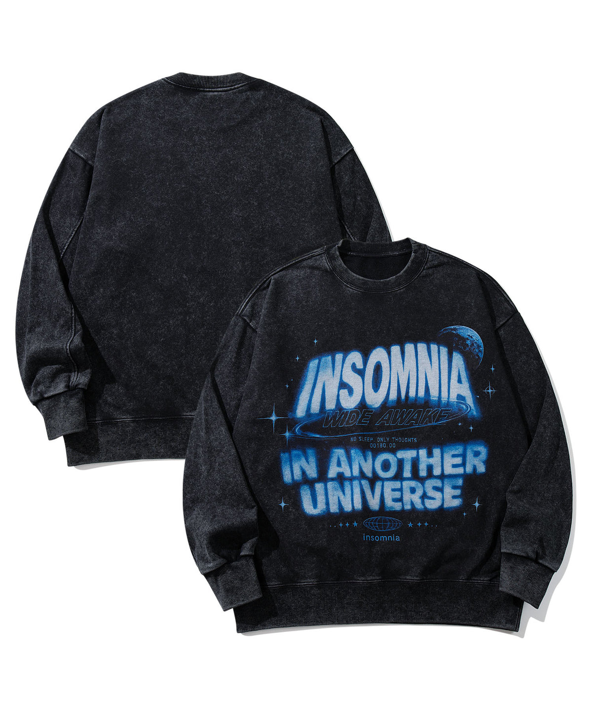 HOOK -original- INSOMINIA アソートスペースグラフィックオーバーサイズスウェット
