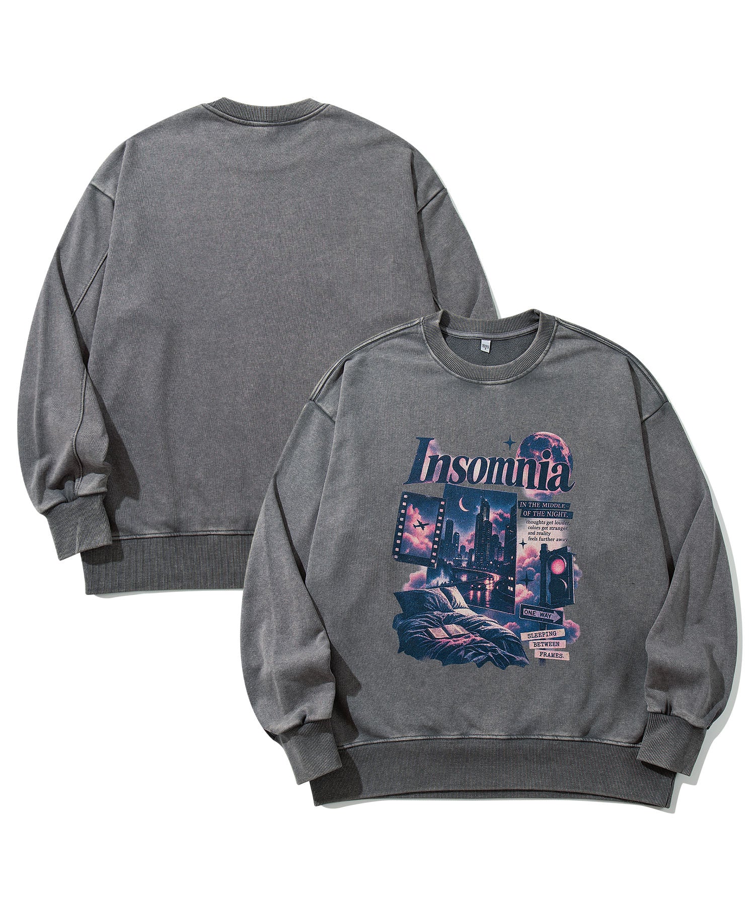 HOOK -original- INSOMNIA Assorted Space Graphic Oversized Sweatshirt