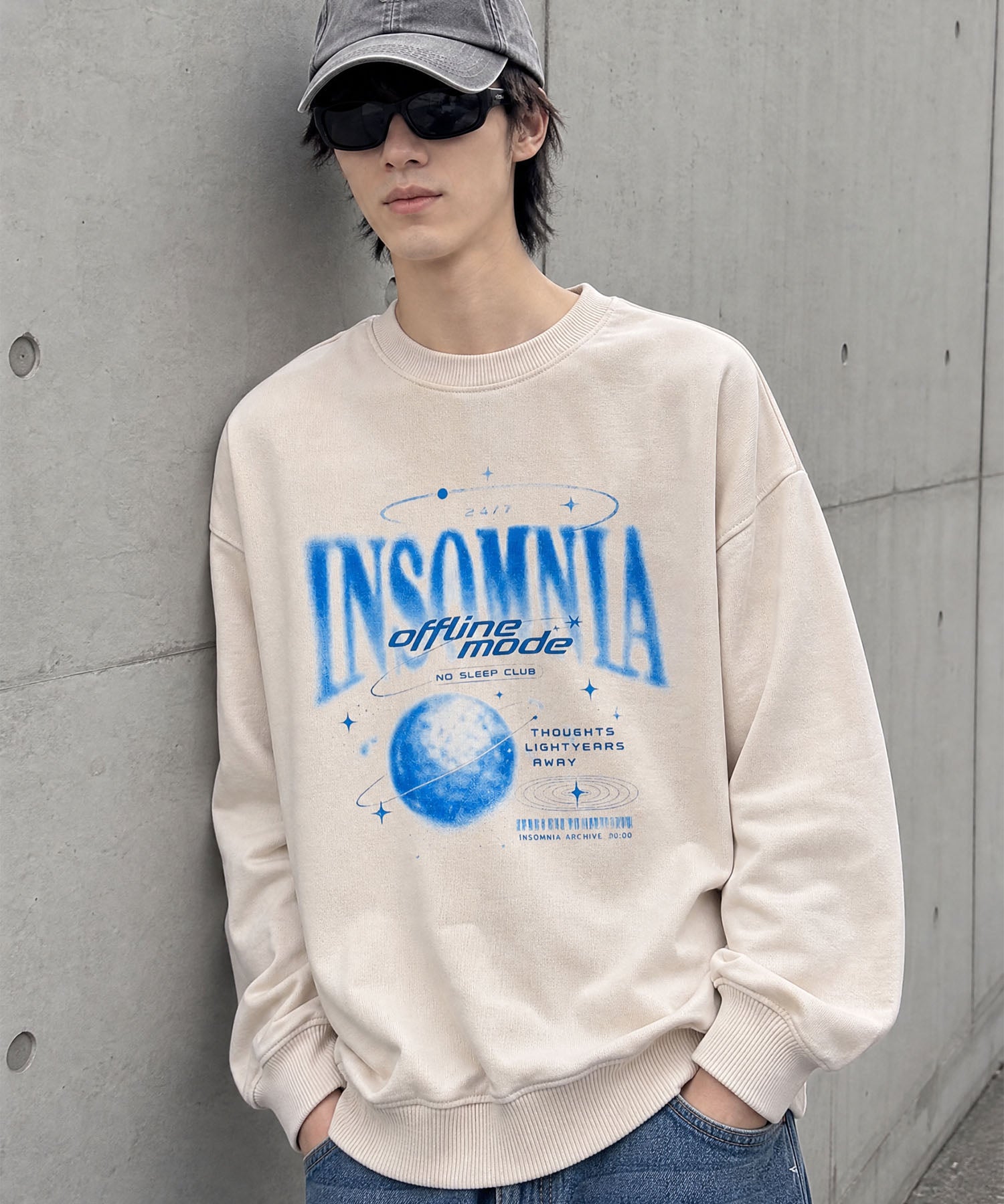 HOOK -original- INSOMNIA Assorted Space Graphic Oversized Sweatshirt