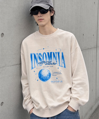 HOOK -original- INSOMINIA アソートスペースグラフィックオーバーサイズスウェット