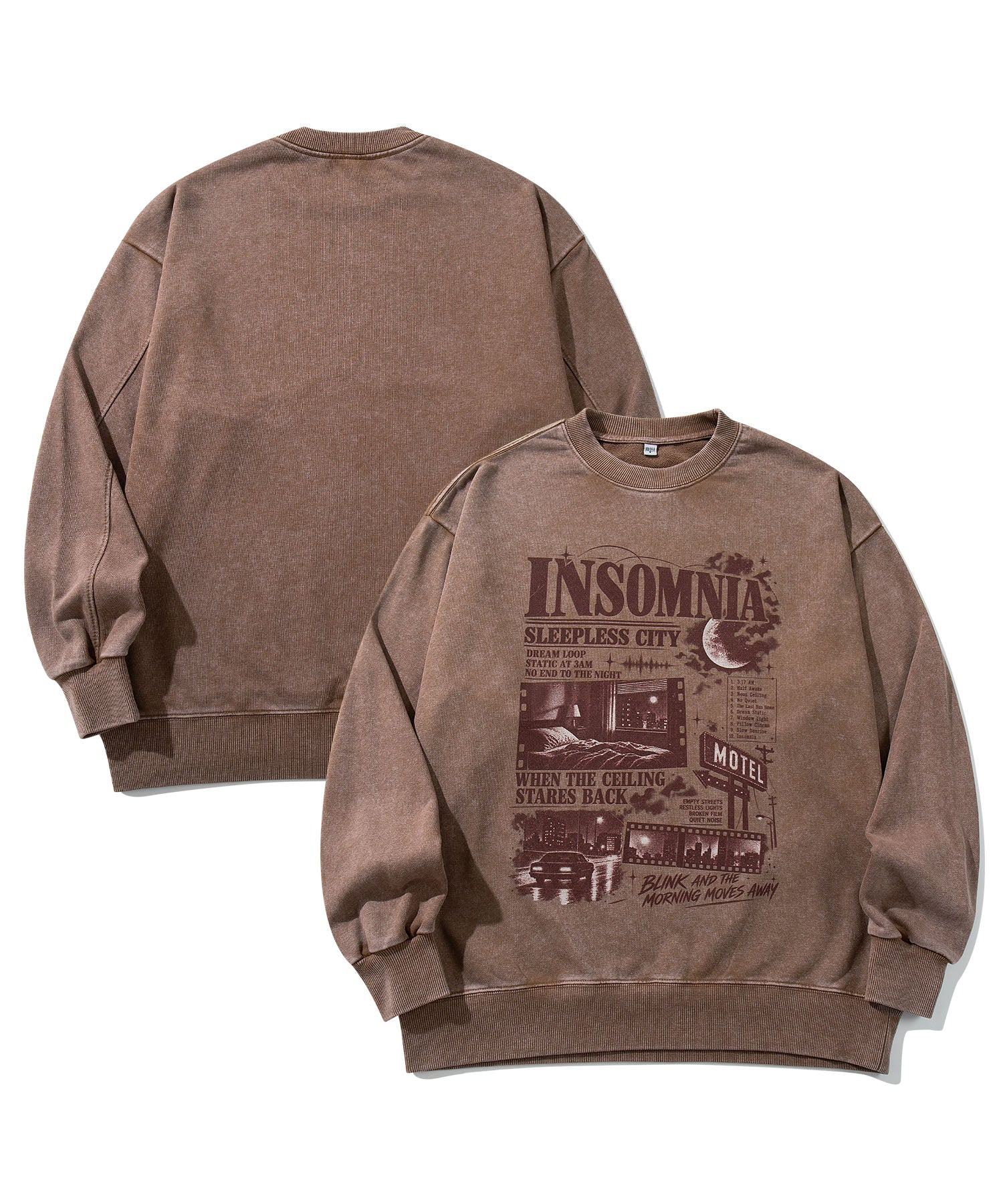 HOOK -original- INSOMNIA Assorted Space Graphic Oversized Sweatshirt