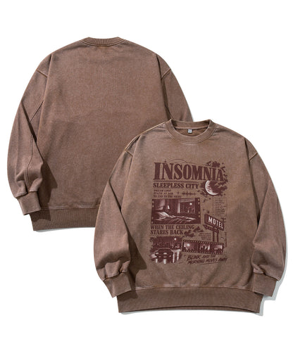 HOOK -original- INSOMINIA アソートスペースグラフィックオーバーサイズスウェット