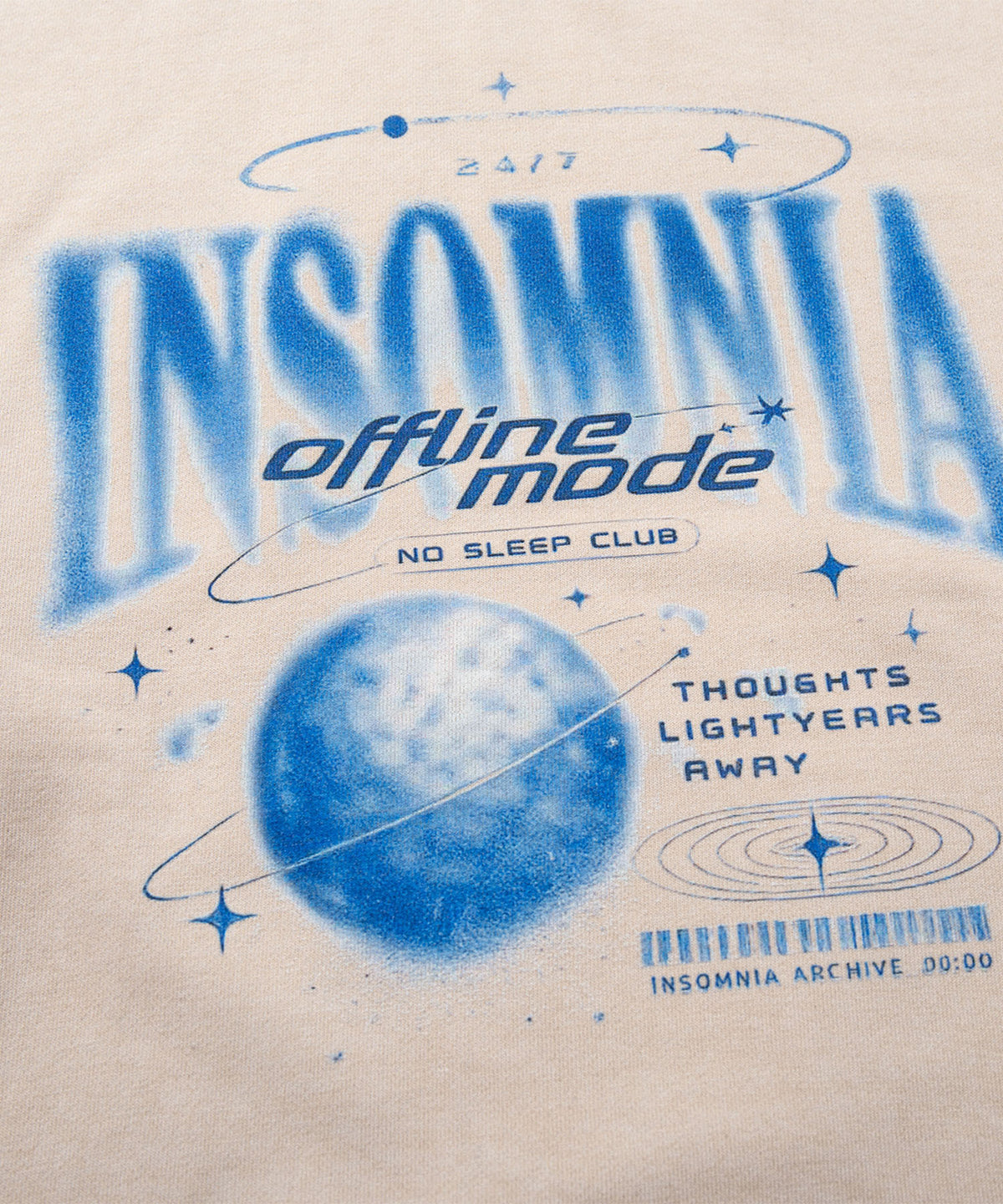 HOOK -original- INSOMINIA アソートスペースグラフィックオーバーサイズスウェット