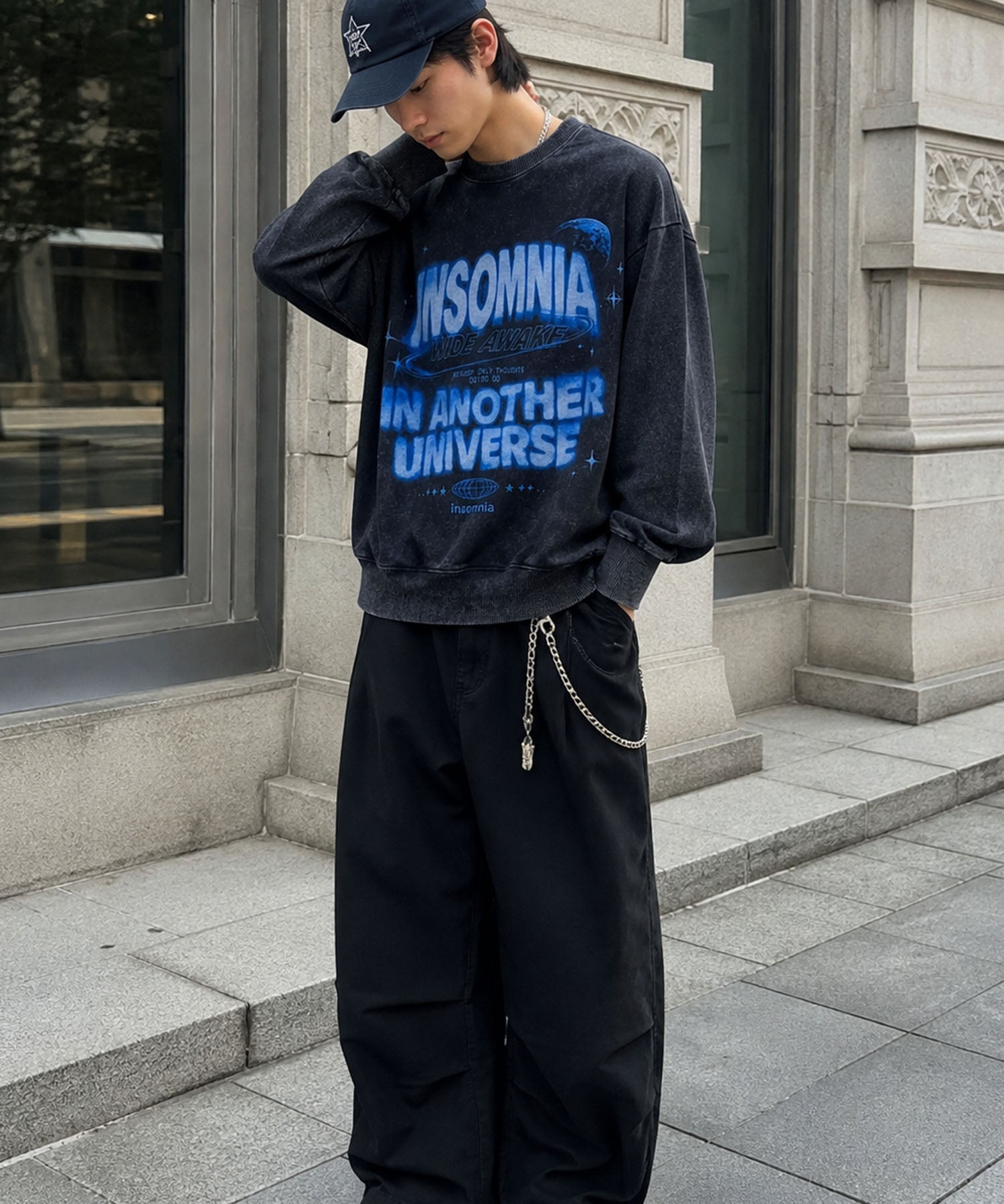 HOOK -original- INSOMNIA Assorted Space Graphic Oversized Sweatshirt