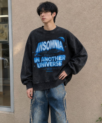 HOOK -original- INSOMINIA アソートスペースグラフィックオーバーサイズスウェット