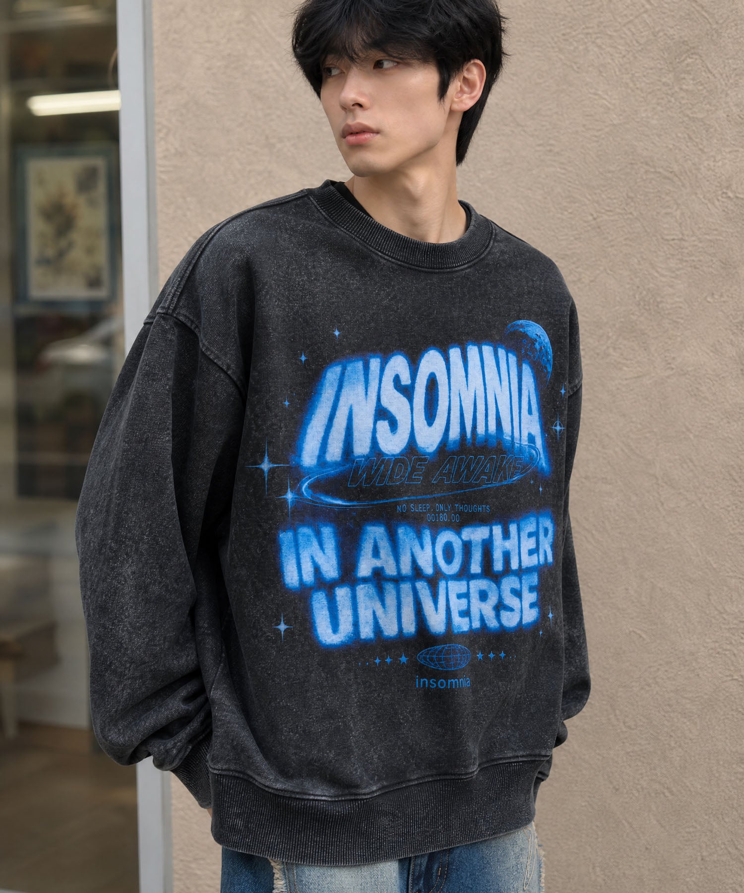 HOOK -original- INSOMNIA Assorted Space Graphic Oversized Sweatshirt
