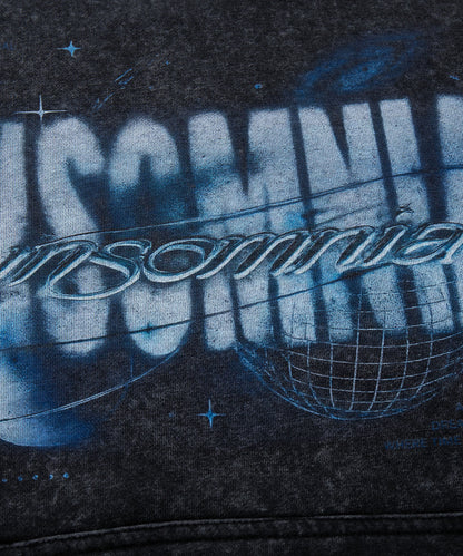 HOOK -original- INSOMINIA スペースグラフィックヴィンテージライクプルオーバーパーカー
