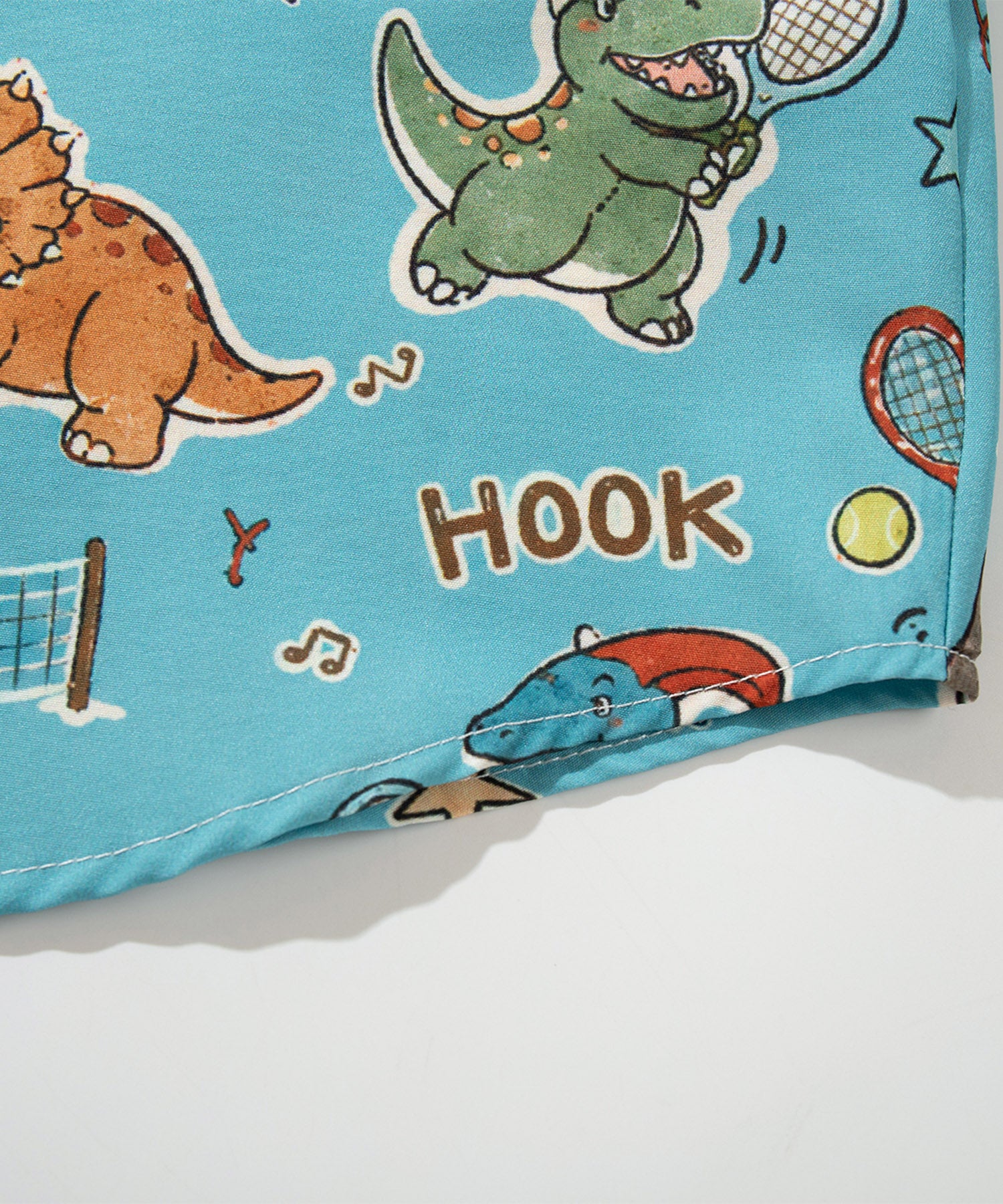HOOK -original-　古着風総柄プリント襟付き長袖シャツ