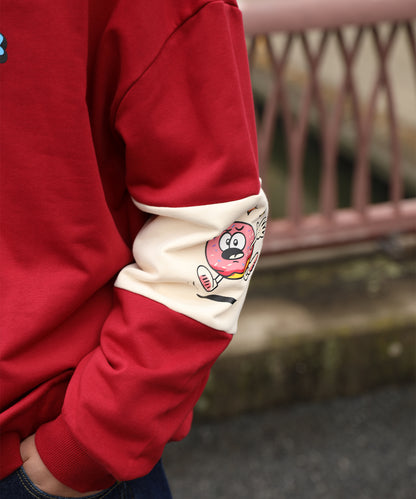 HOOK -original-　フードファイトプリントポロ襟スウェット「Don’t Fight!」