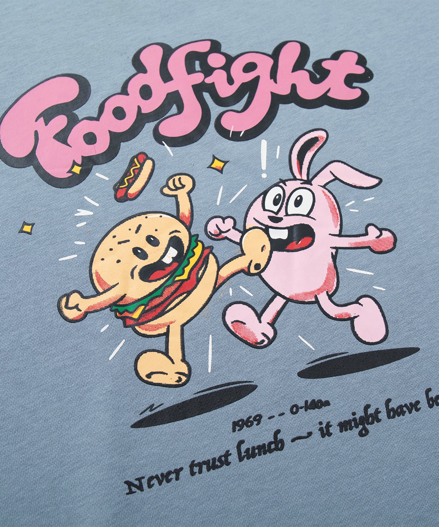 HOOK -original-　フードファイトプリントポロ襟スウェット「Don’t Fight!」