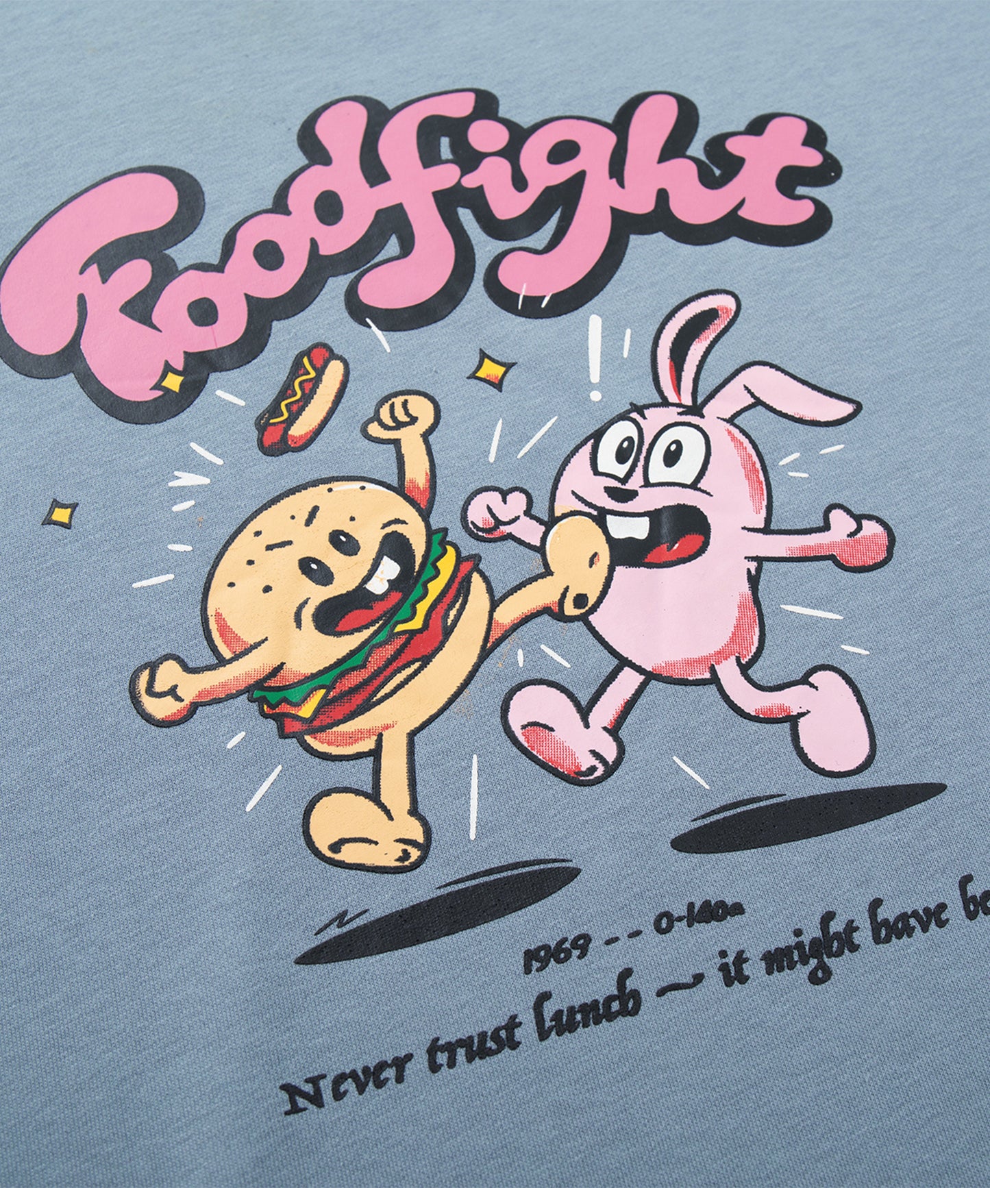 HOOK -original-　フードファイトプリントポロ襟スウェット「Don’t Fight!」