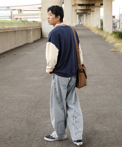 HOOK -original-　海賊わんちゃん刺繍ポロ襟スウェット