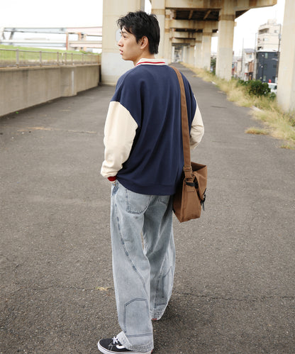 HOOK -original-　海賊わんちゃん刺繍ポロ襟スウェット