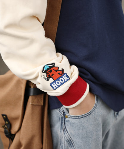 HOOK -original-　海賊わんちゃん刺繍ポロ襟スウェット