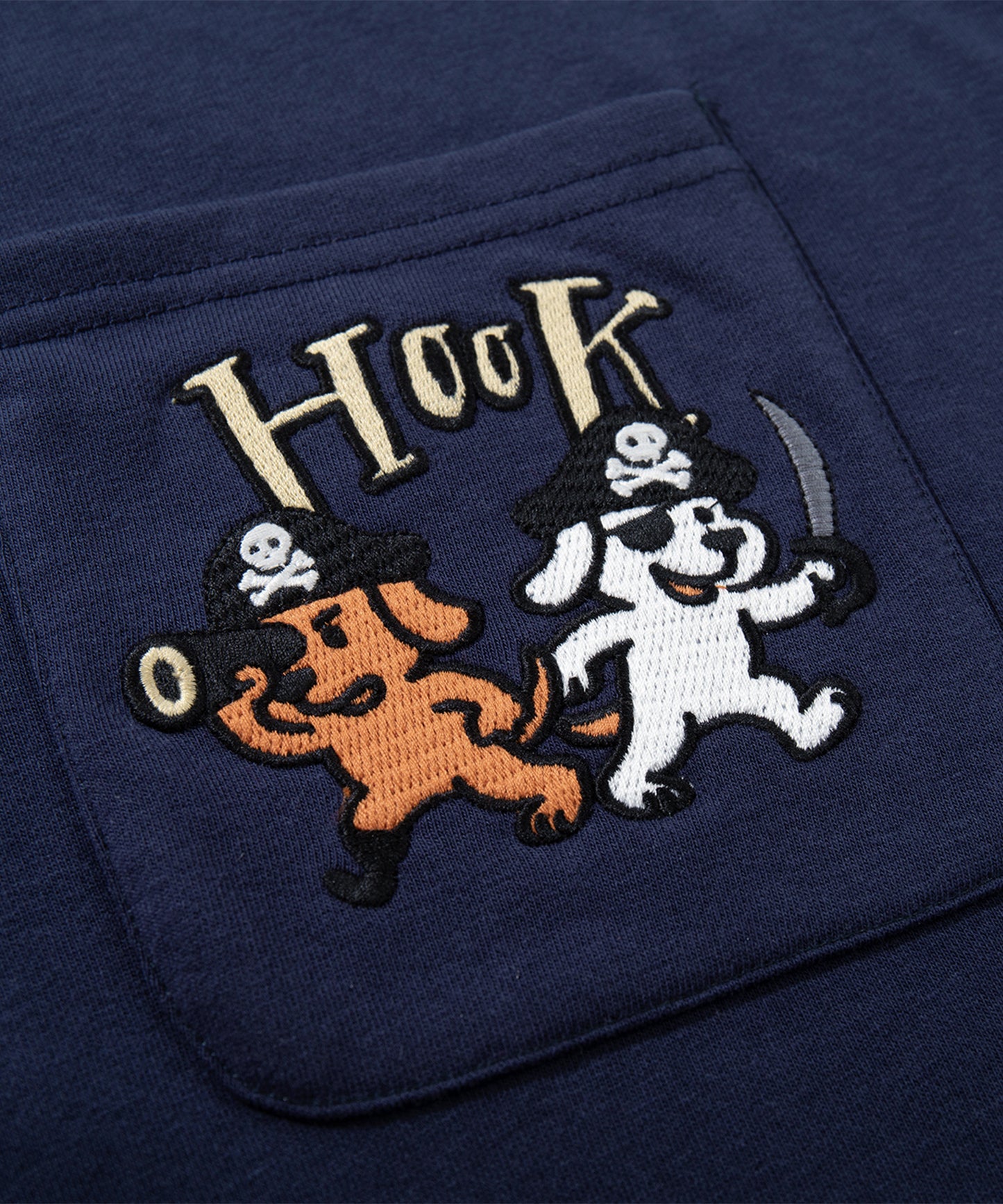 HOOK -original-　海賊わんちゃん刺繍ポロ襟スウェット