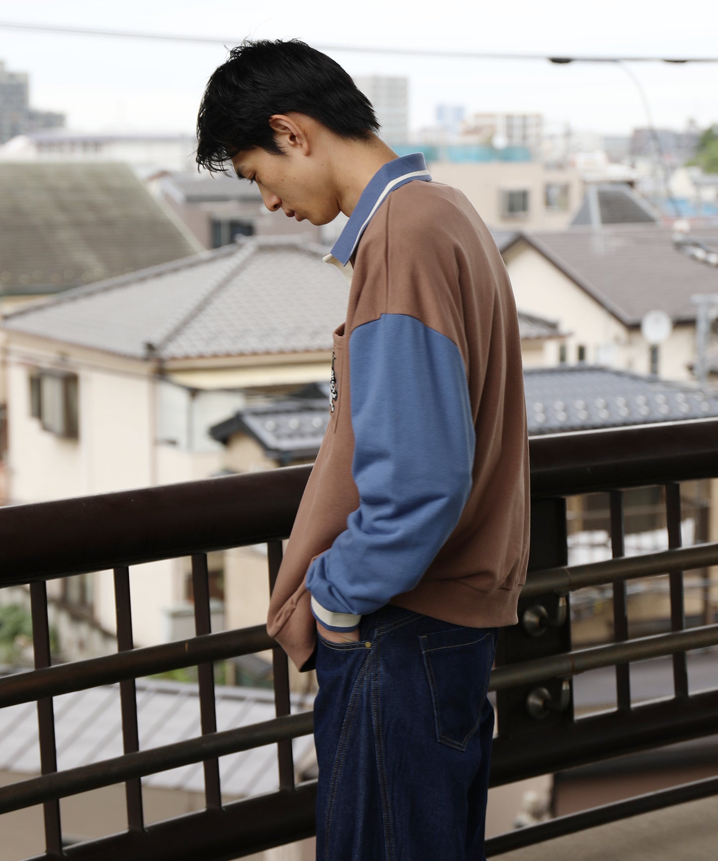 HOOK -original-　海賊わんちゃん刺繍ポロ襟スウェット