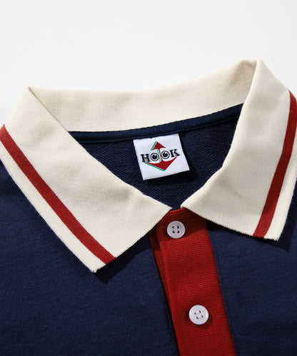 HOOK -original-　海賊わんちゃん刺繍ポロ襟スウェット