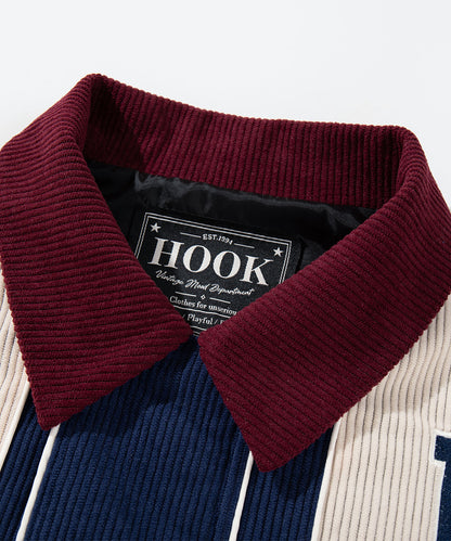 HOOK -original-　配色切替コーデュロイコーチジャケット