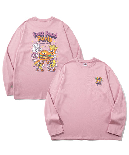 HOOK -original-　フードキャラクター グラフィックプリント ロングスリーブTシャツ