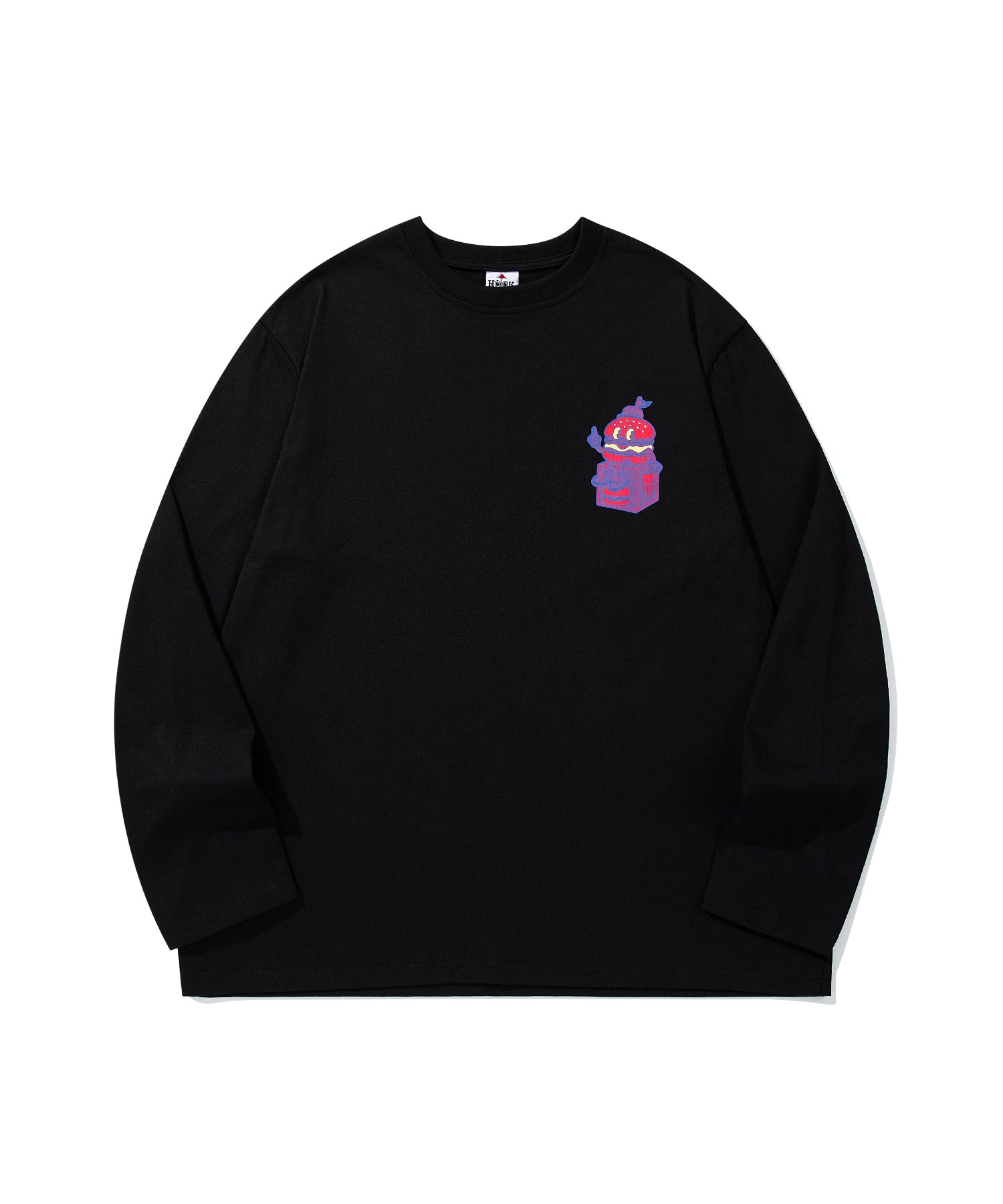 HOOK -original-　フードキャラクター グラフィックプリント ロングスリーブTシャツ