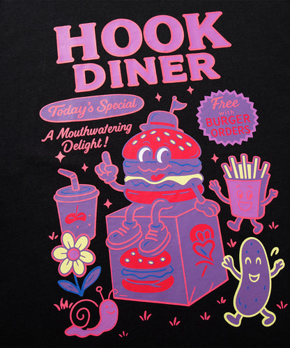 HOOK -original-　フードキャラクター グラフィックプリント ロングスリーブTシャツ