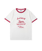 HOOK -original-　ヴィンテージ風『ホット ドッグ』プリントリンガーTEE