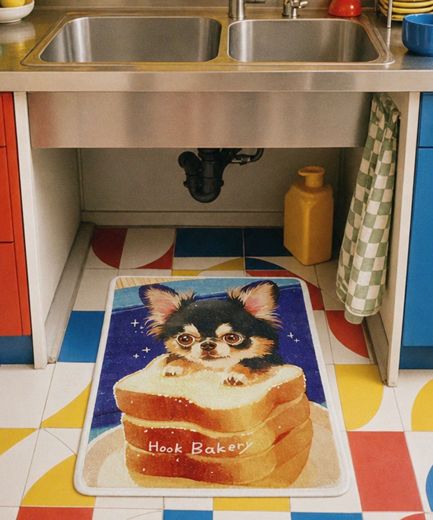 HOOK -original- "HOOK BAKERY" Printed Rug