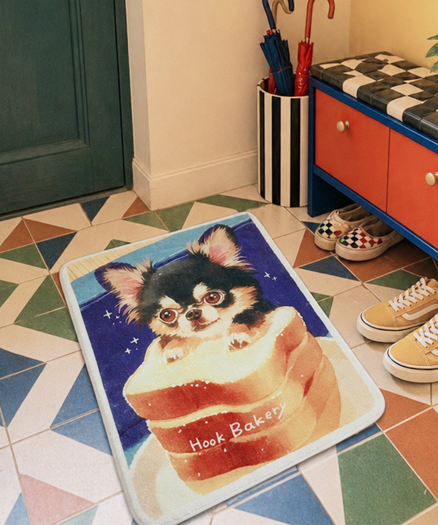 HOOK -original- "HOOK BAKERY" Printed Rug