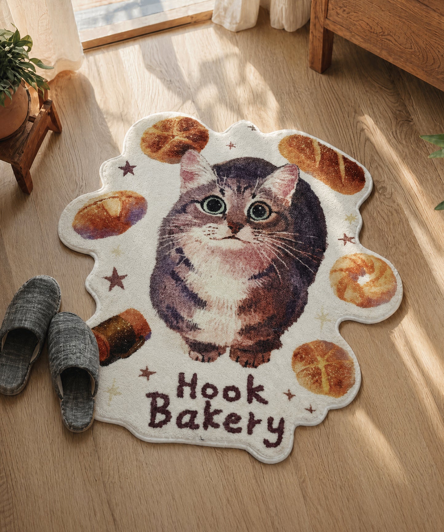 HOOK -original- "HOOK BAKERY" Printed Rug