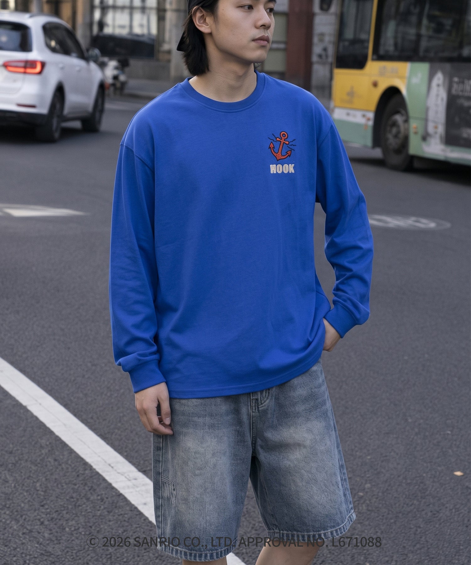 HOOK -original-　サンリオキャラクターズ コラボ バックプリントロンTEE