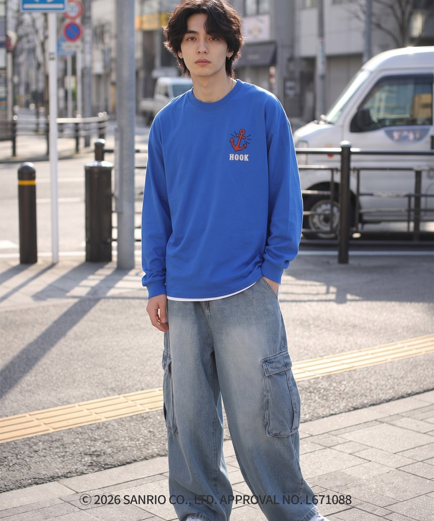 HOOK -original-　サンリオキャラクターズ コラボ バックプリントロンTEE