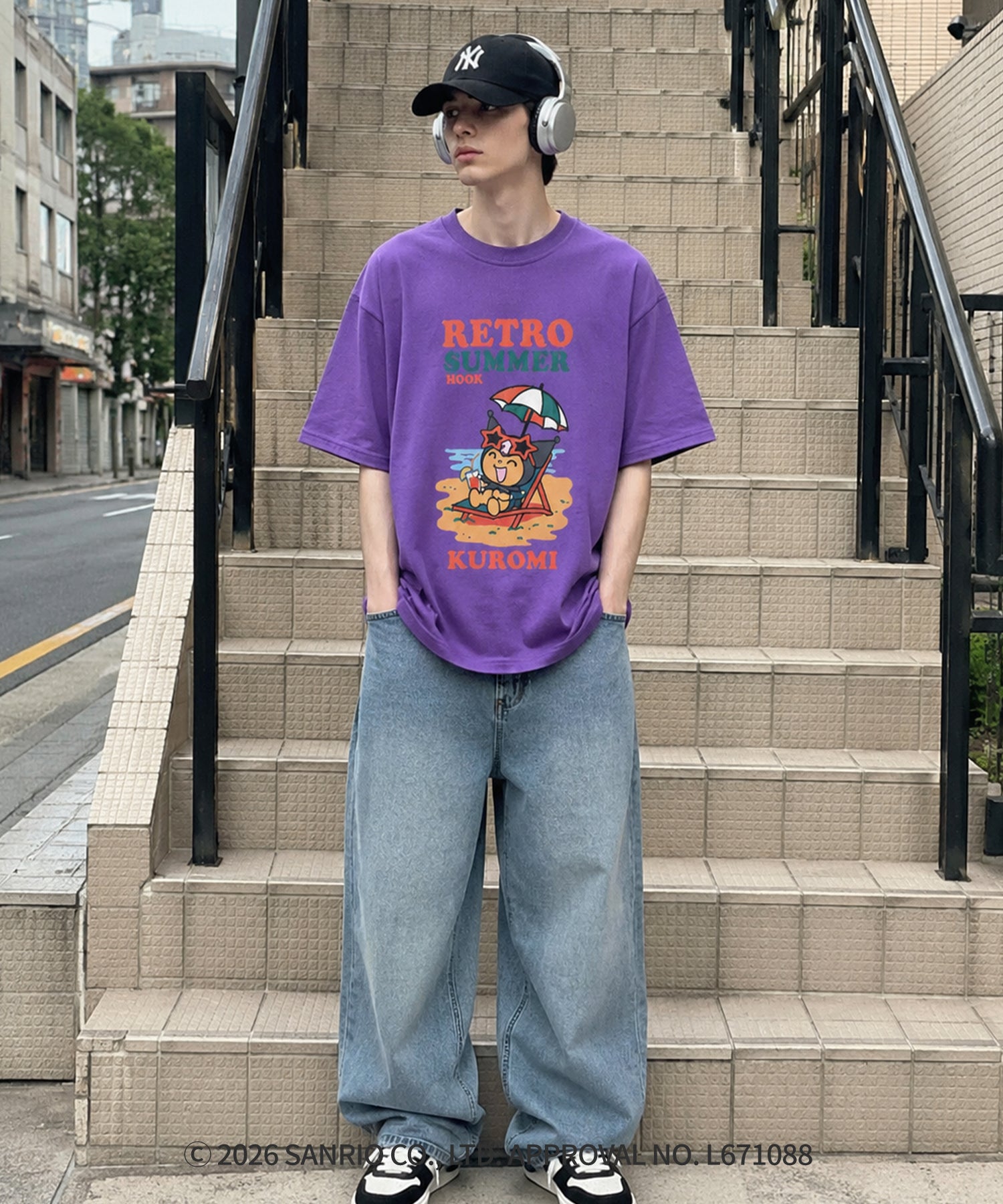 HOOK -original-　サンリオキャラクターズ コラボ プリントTシャツ