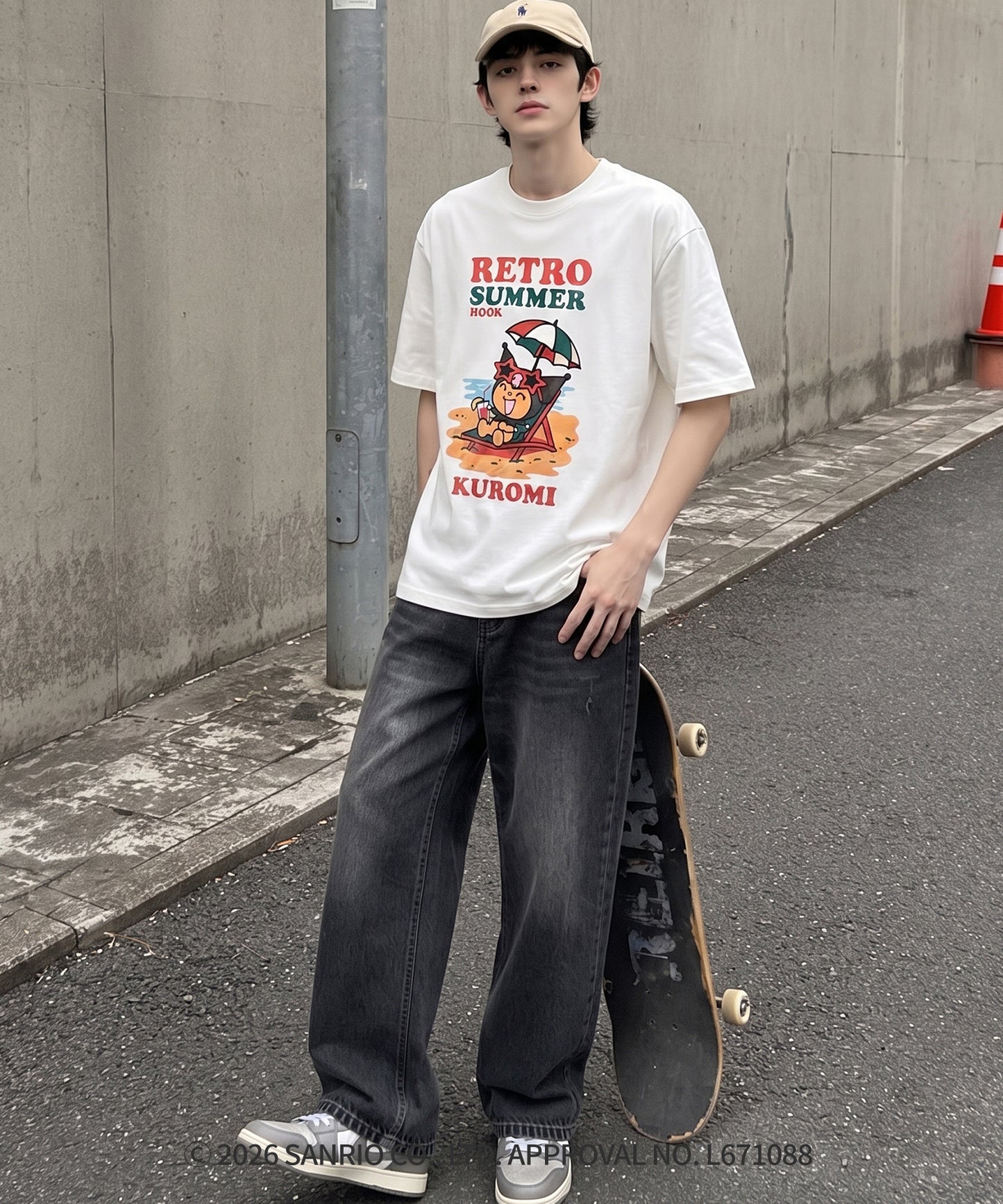 HOOK -original-　サンリオキャラクターズ コラボ プリントTシャツ